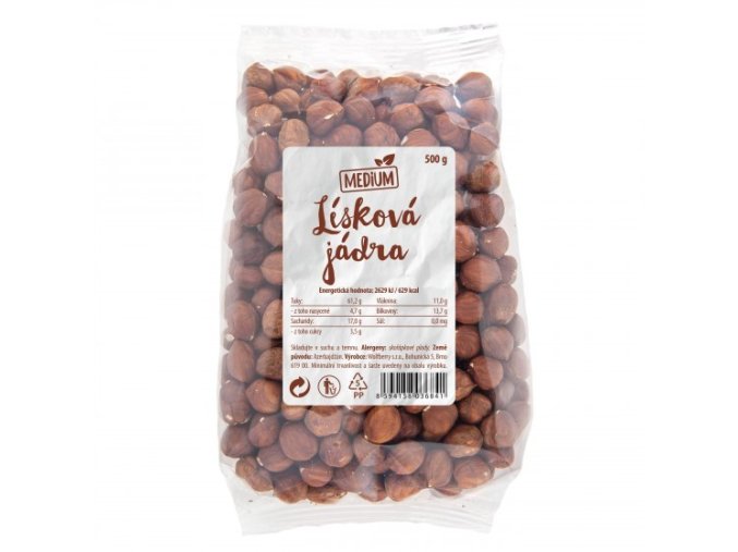 Wolfberry Lísková jádra neloupaná Medium 500 g