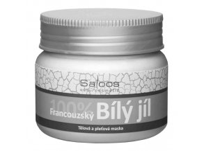 Saloos 100% Bílý francouzský jíl - tělová a pleťová maska 100 g