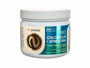 Chlorella + Spirulina 1500tbl BIO NUPREME