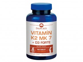 Pharma Activ Vitamín K2 MK7 + D3 FORTE 100 tbl. + 25 tbl. ZDARMA