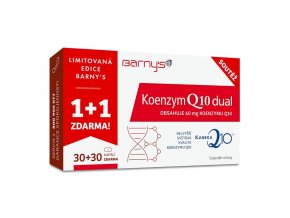 Barny´s Koenzym Q10 Dual 60mg 1+1 ZDARMA (30 kapslí + 30 kapslí)