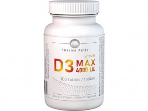 Pharma Active Vitamin D3 MAX 4000 I.U. 100 tbl.