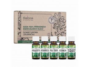 Saloos Domácí aroma lékárnička sada 100% přírodních esenciálních olejů 5x 10 ml