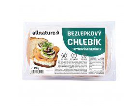 Allnature Bezlepkový chlebík s dýňovými semínky 350 g