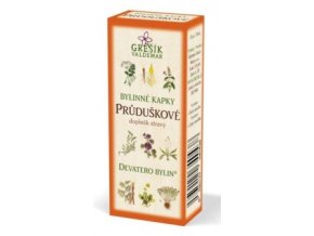 Grešík Průduškové bylinné kapky Devatero bylin 50 ml