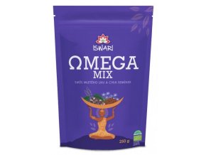 Iswari Bio Omega Mix (směs mletých semínek chia, hnědý len) 250 g