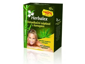 Herbalex - detoxikační náplasti s konopím 10 ks + 40% ZDARMA