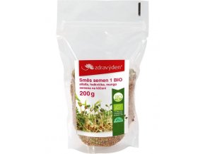 ZdravýDen®  BIO Směs semen na klíčení 1 -  alfalfa, ředkvička, mungo 200 g