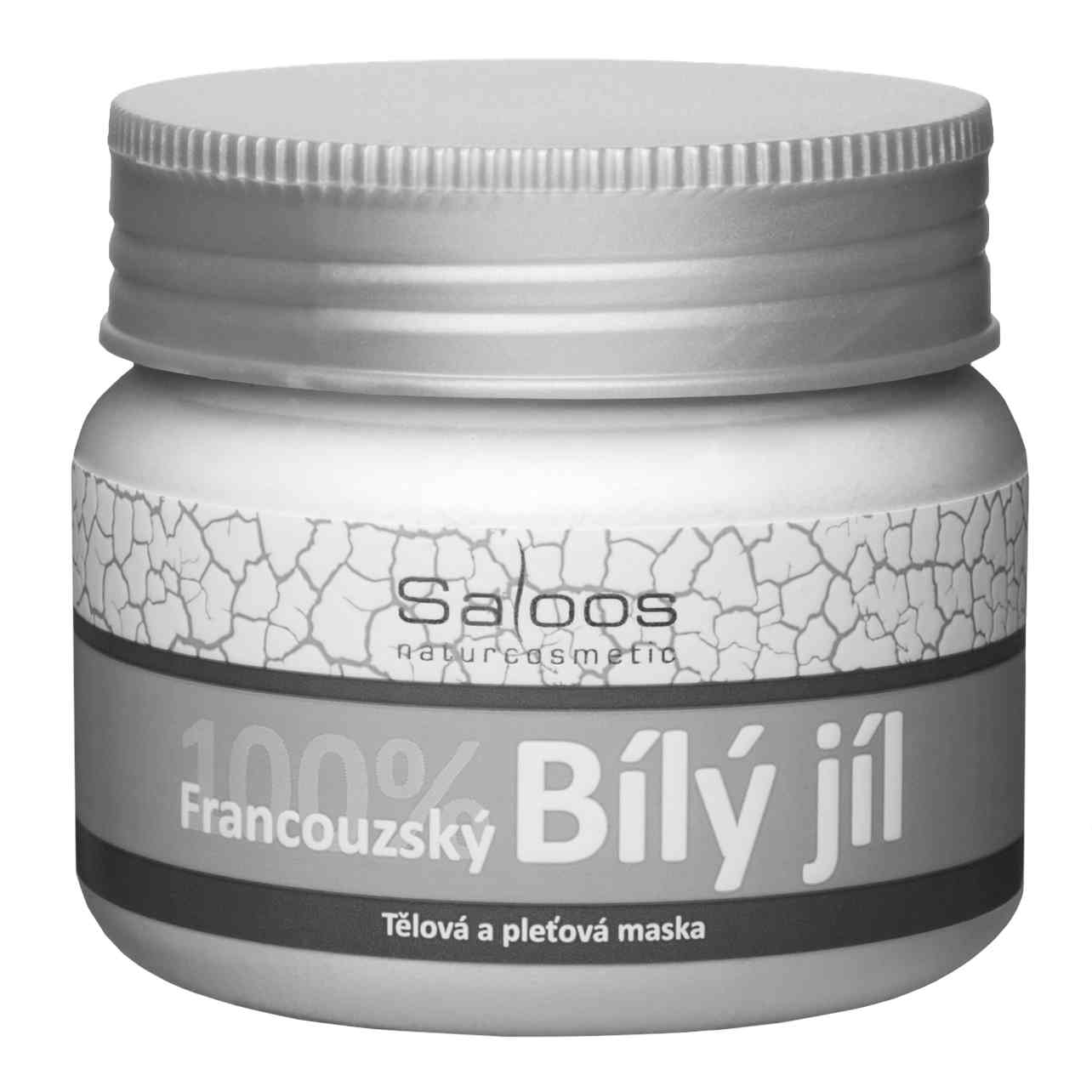 Saloos 100% Bílý francouzský jíl - tělová a pleťová maska 100 g