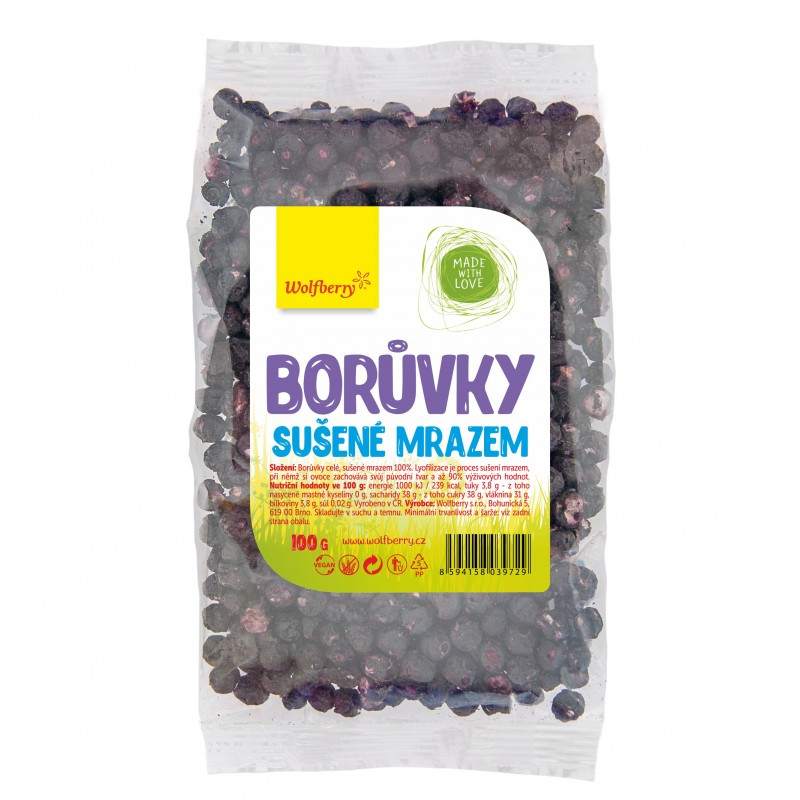 Wolfberry Borůvky - celé sušené mrazem Balení: 100 g