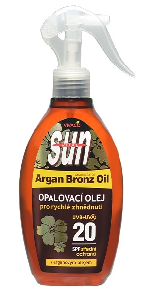 Vivaco Sun Opalovací olej s arganovým olejem SPF 20 200 ml