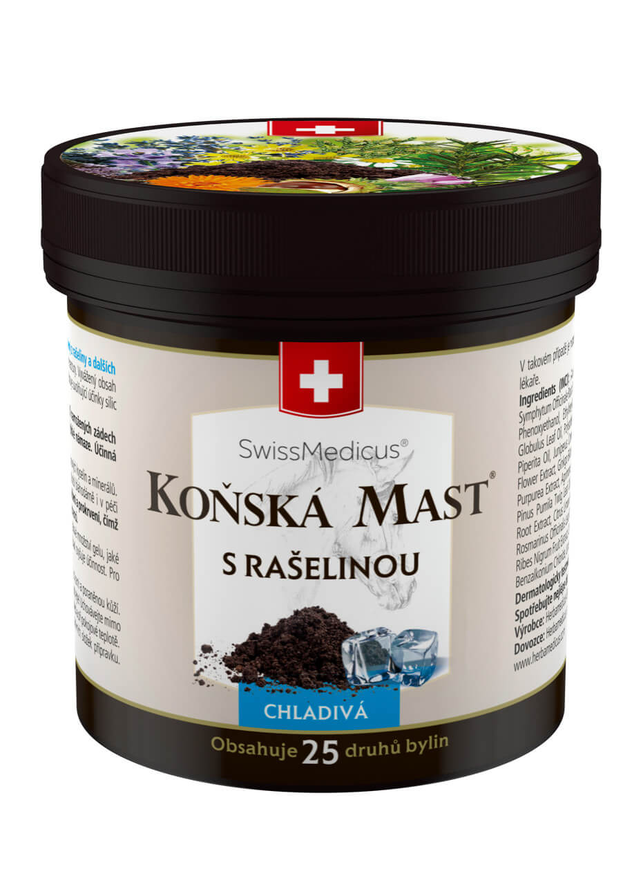 SwissMedicus Koňská mast s rašelinou chladivá 250 ml