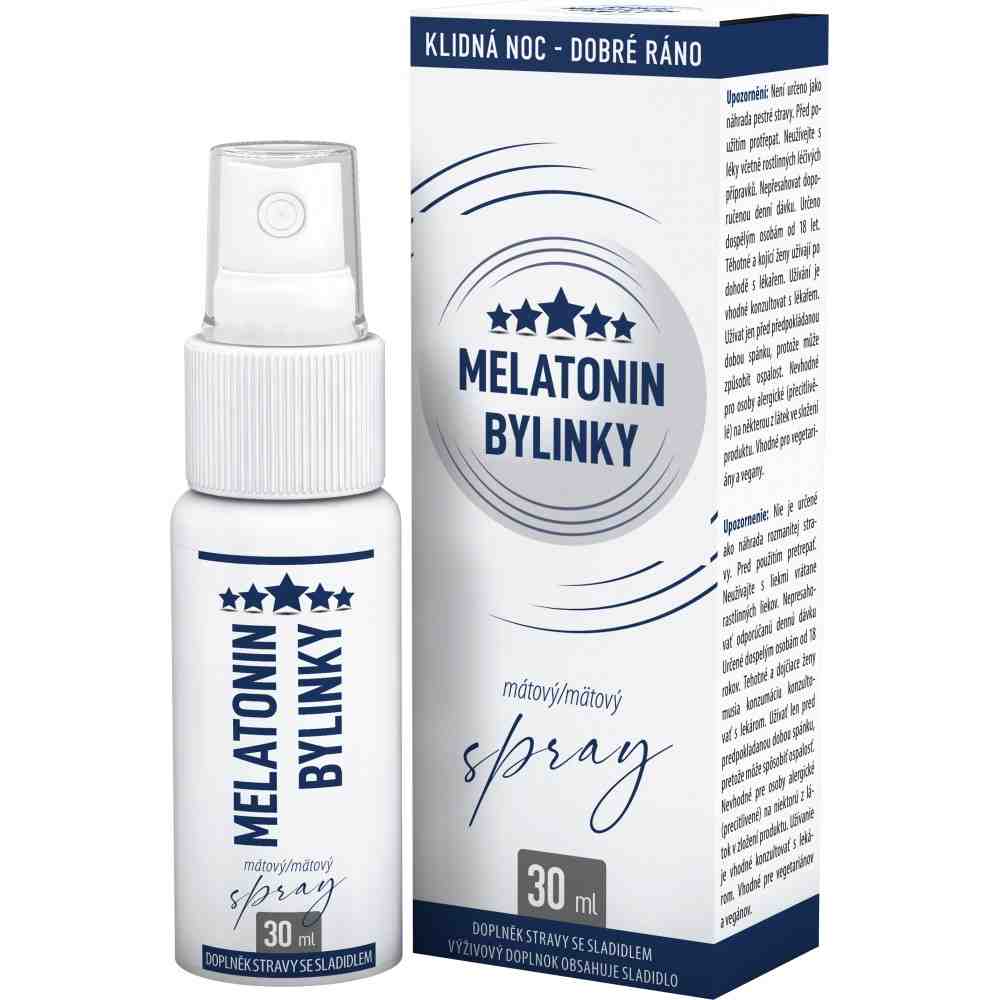 Clinical Melatonin Bylinky + L-Tryptofan, B6, B1 mátový spray 30 ml
