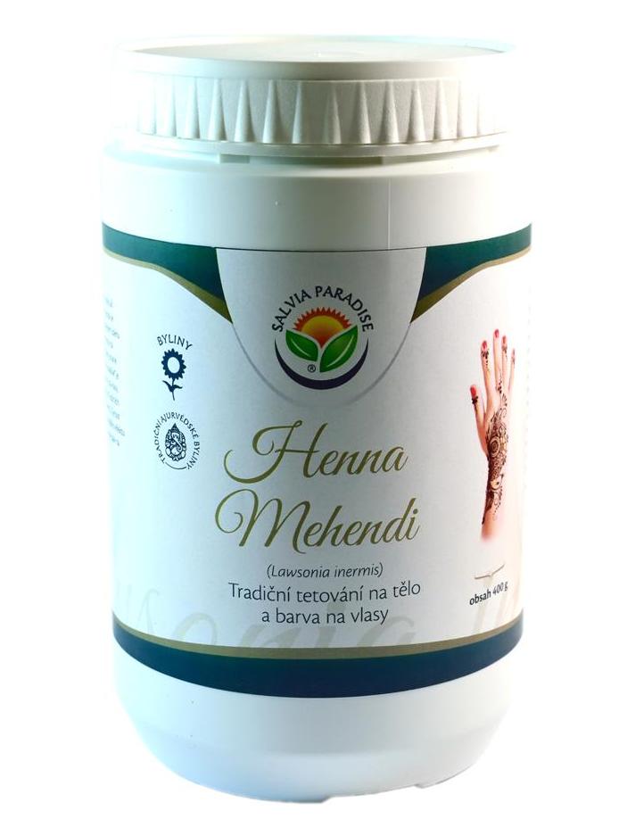 Salvia Paradise Henna Mehendi tradiční tetování na tělo a barva na vlasy Balení: 400 g