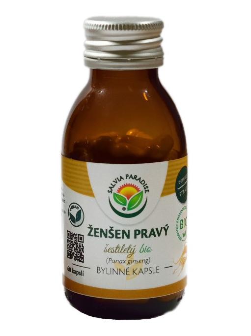 Salvia Paradise Ženšen pravý 6letý - Ginseng kapsle BIO Balení: 60 ks