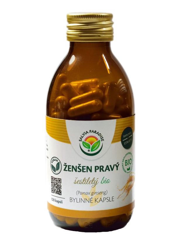 Salvia Paradise Ženšen pravý 6letý - Ginseng kapsle BIO Balení: 120 ks