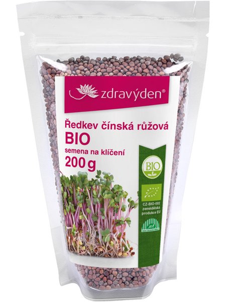 ZdravýDen® BIO Ředkev čínská růžová - semena na klíčení 200 g