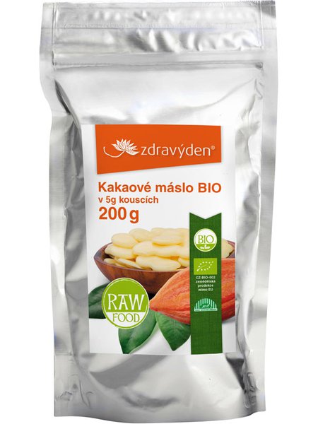 ZdravýDen® BIO Kakaové máslo v 5g kouscích Raw 200 g
