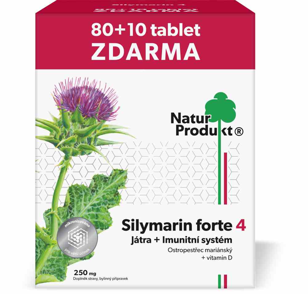 Naturprodukt Silymarin Forte 4 - Játra + Imunitní systém 90 tbl.
