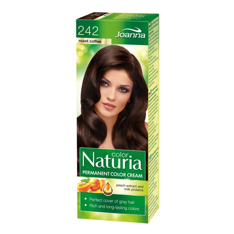 Joanna Naturia Color Permanentní barva na vlasy 100 g Odstín: 242 Hnědá