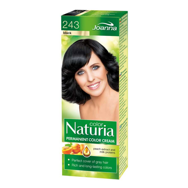 Joanna Naturia Color Permanentní barva na vlasy 100 g Odstín: 243 Černá
