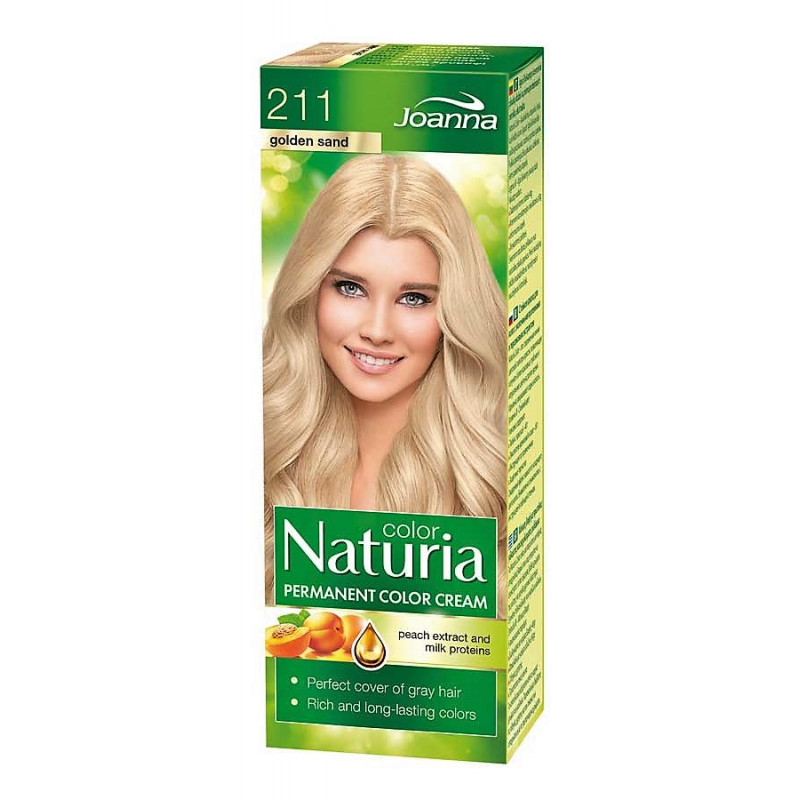 Joanna Naturia Color Permanentní barva na vlasy 100 g Odstín: 211 Zlatý písek