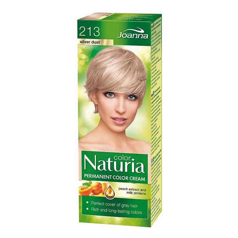 Joanna Naturia Color Permanentní barva na vlasy 100 g Odstín: 213 Stříbrná