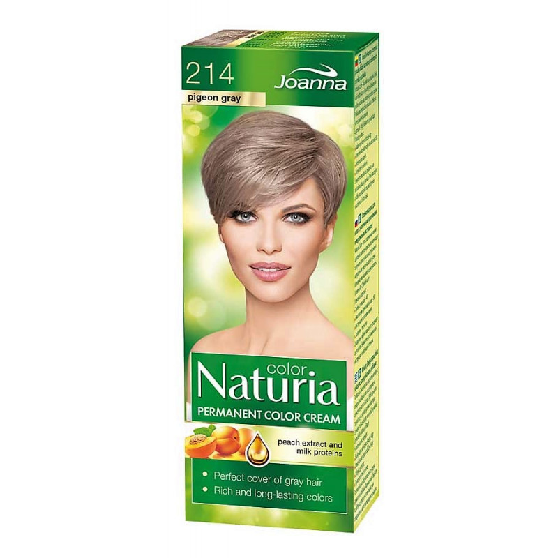 Joanna Naturia Color Permanentní barva na vlasy 100 g Odstín: 214 Popelavá