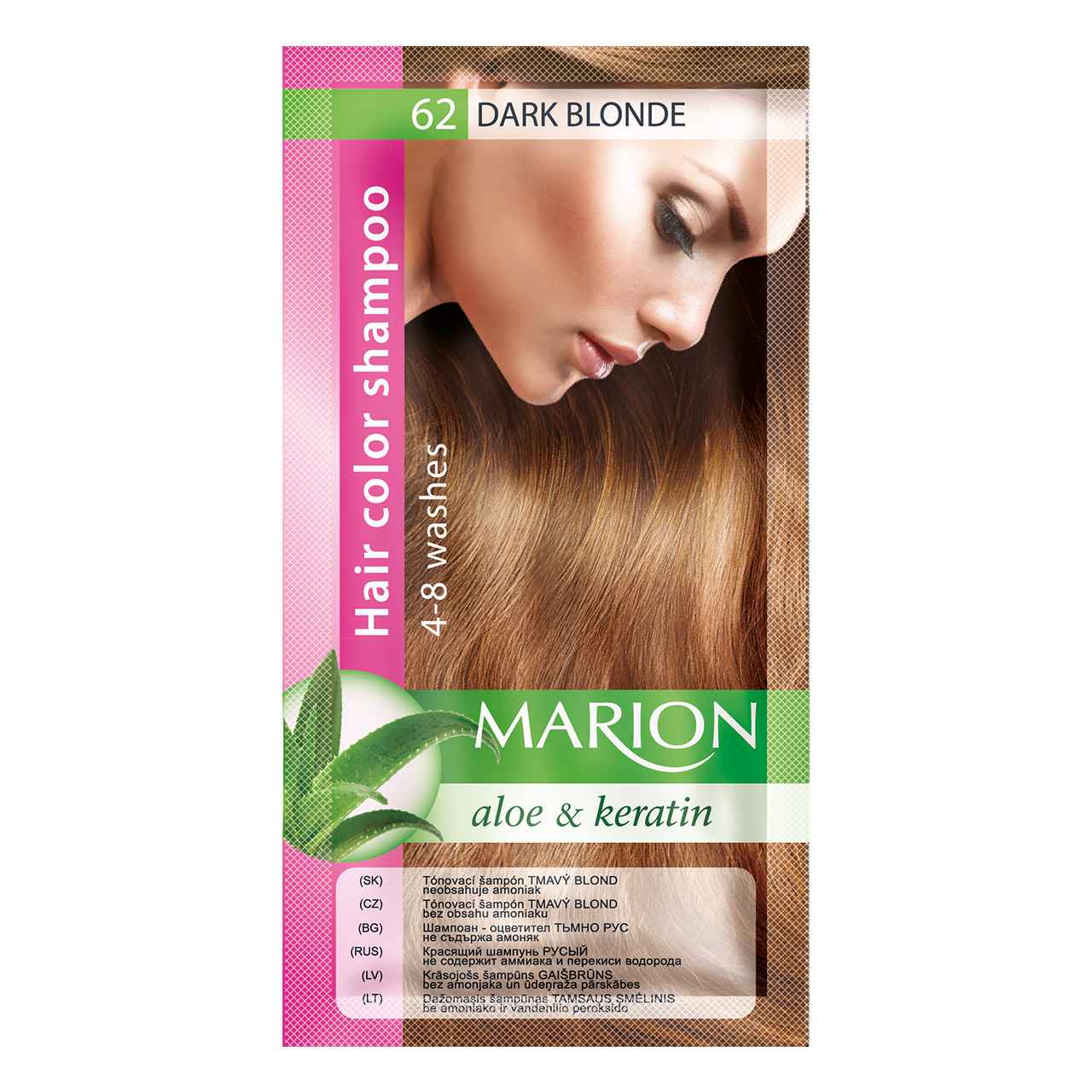 Marion Tónovací šampón 40 ml Odstín: 62 Tmavý blond