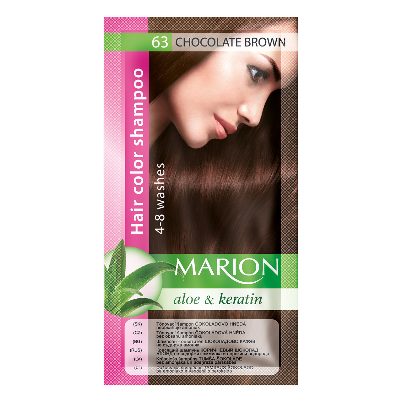 Marion Tónovací šampón 40 ml Odstín: 63 Čokoládová hnědá