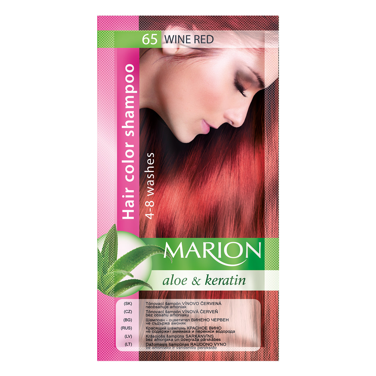 Marion Tónovací šampón 40 ml Odstín: 65 Vínová červeň