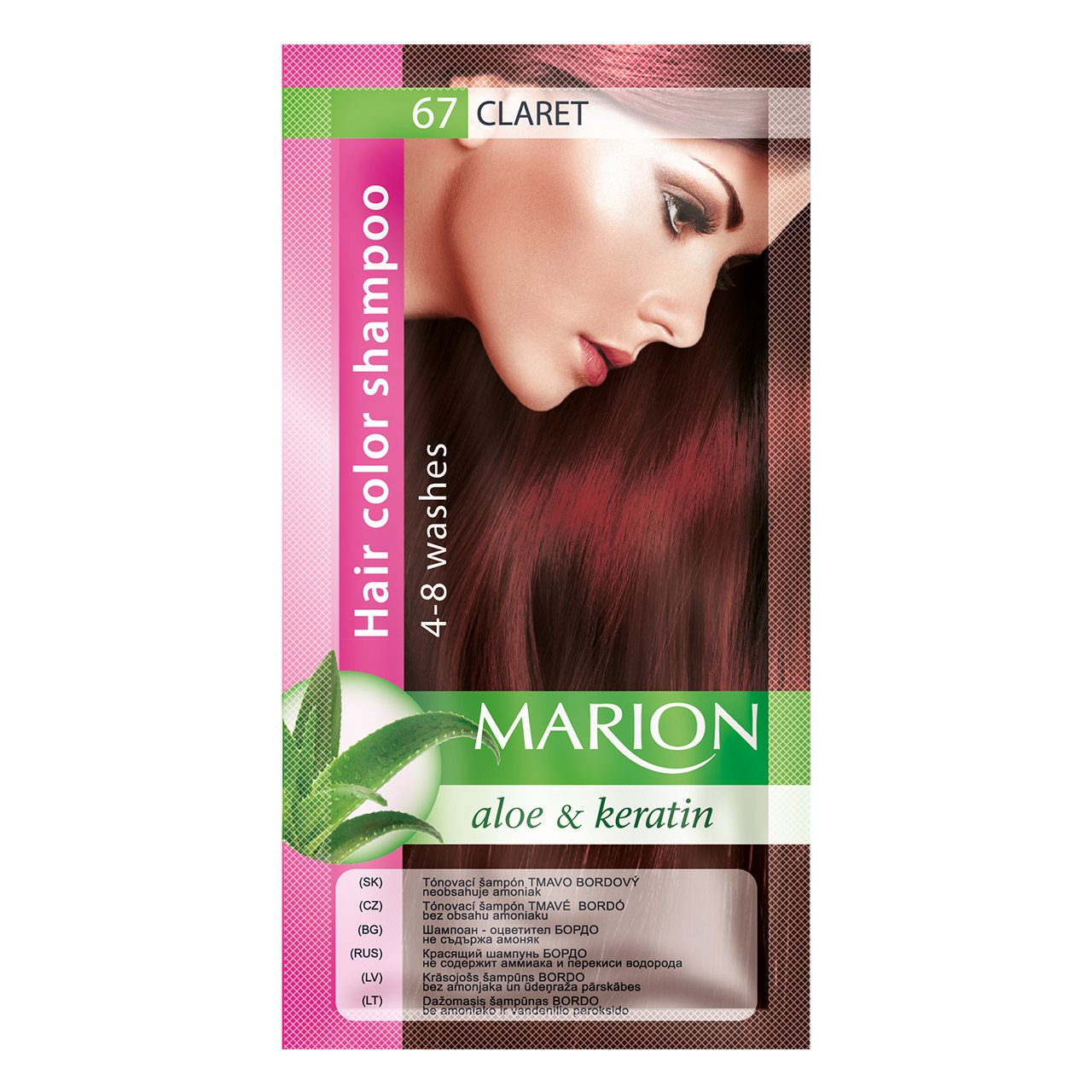 Marion Tónovací šampón 40 ml Odstín: 67 Tmavé bordó