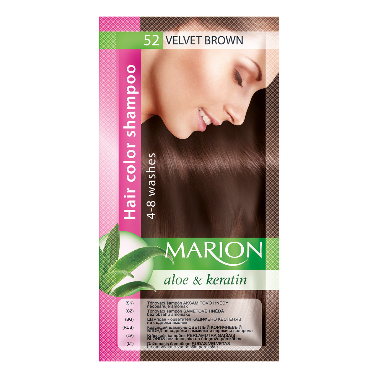 Marion Tónovací šampón 40 ml Odstín: 52 Hnědý samet