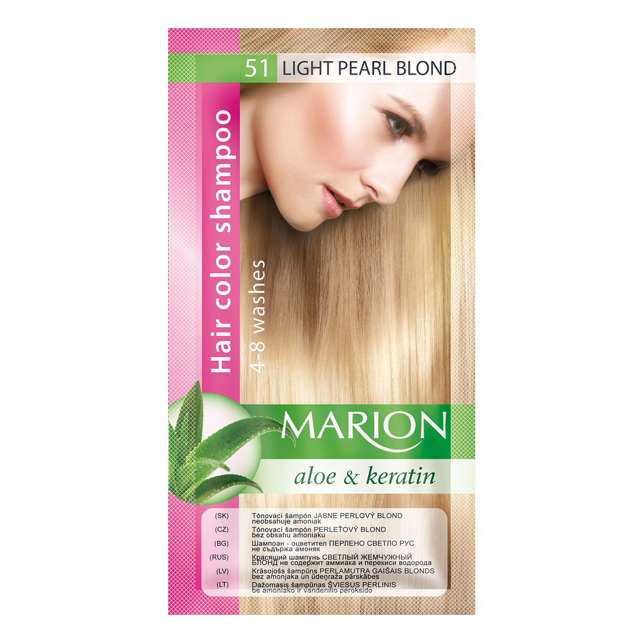 Marion Tónovací šampón 40 ml Odstín: 51 Perleťový blond