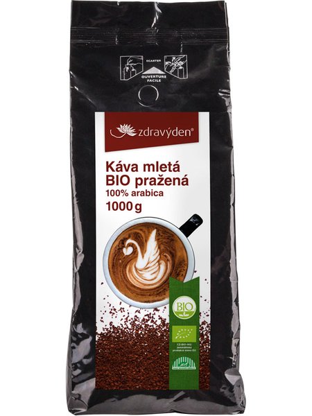 ZdravýDen® BIO Káva mletá pražená Balení: 1000 g