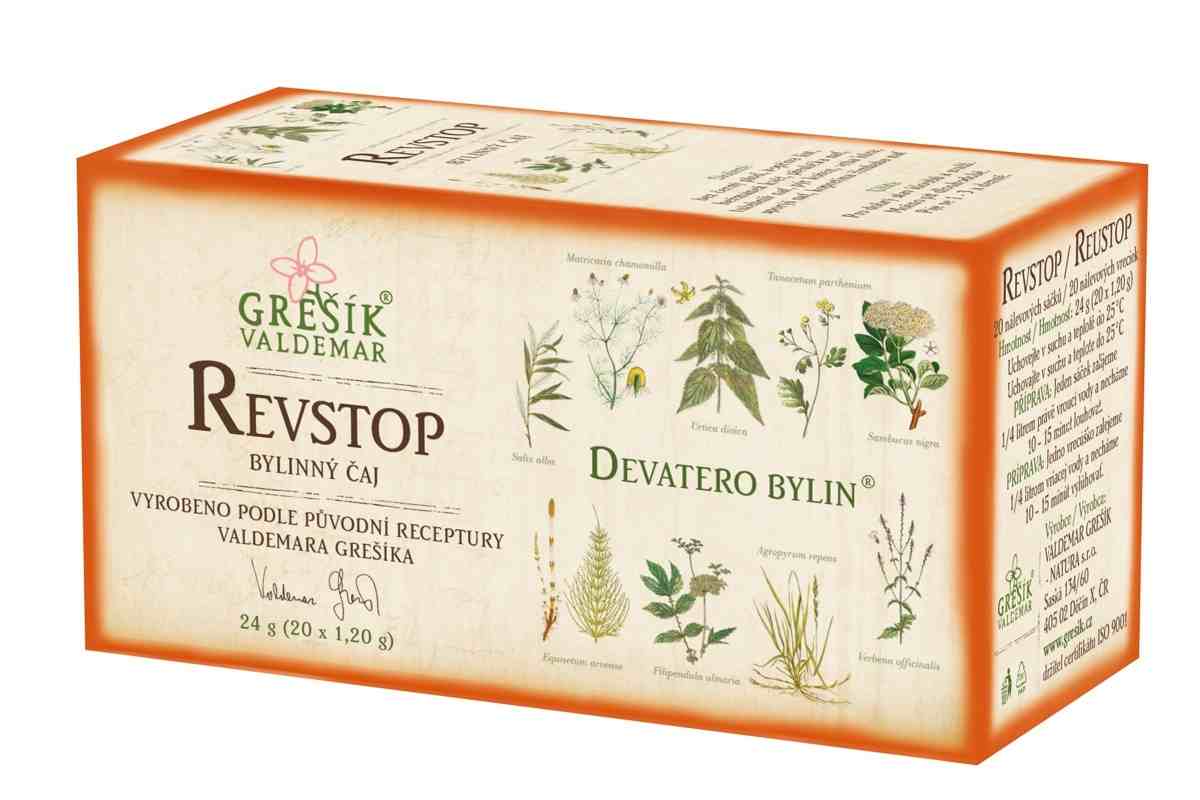 Grešík Revstop porcovaný n.s. 20x1,2 g Devatero bylin