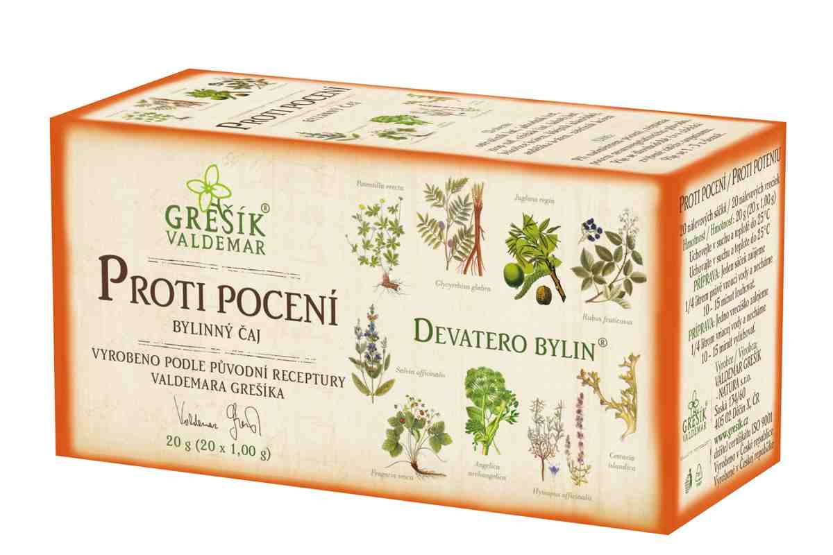 Grešík Proti pocení porcovaný n.s. 20 x 1,0 g Devatero bylin