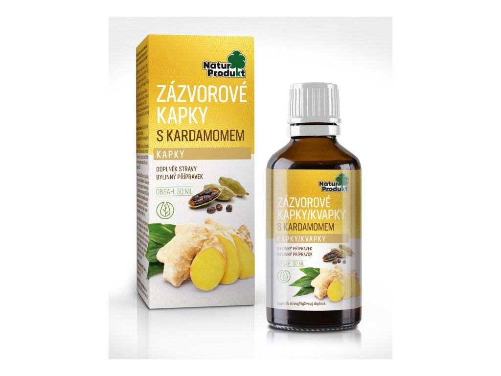 Naturprodukt Zázvorové kapky s kardamomem 50 ml