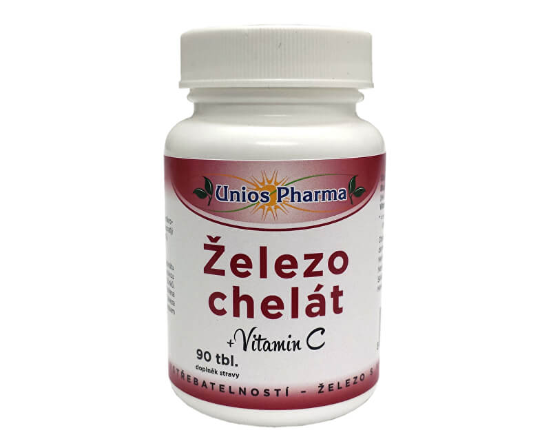 Unios Pharma Železo chelát + vitamín C 90 tbl.