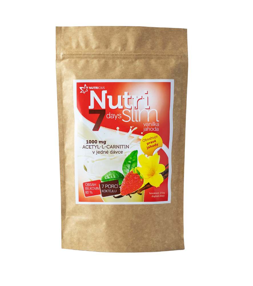 Nutricius NutriSlim 7 days vanilka s jahodami 210 g