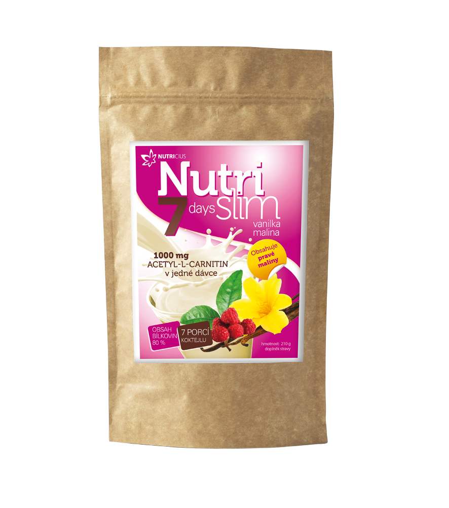 Nutricius NutriSlim 7 days vanilka s malinami 210 g