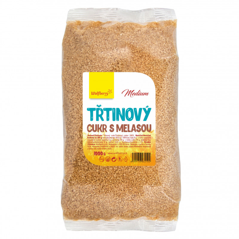 Wolfberry Třtinový cukr s melasou 1000 g