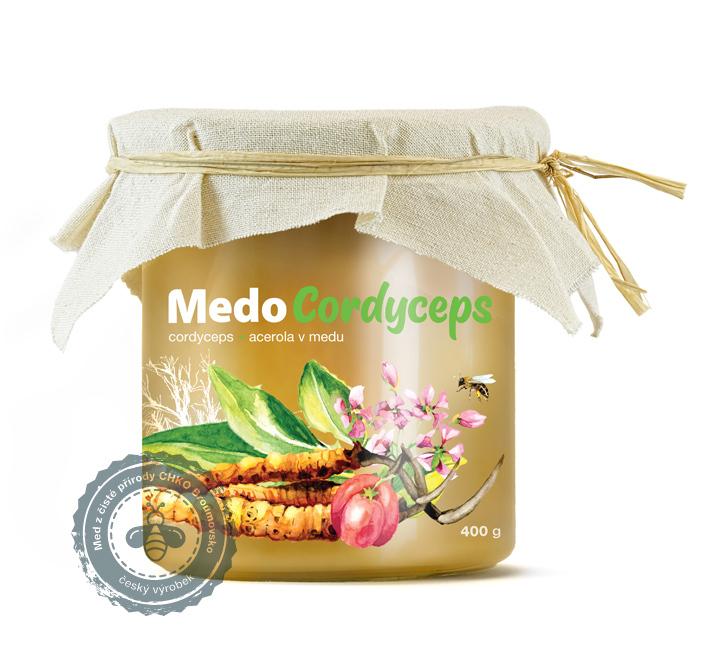 Mycomedica MedoCordyceps - cordyceps a acerola v medu 400 g