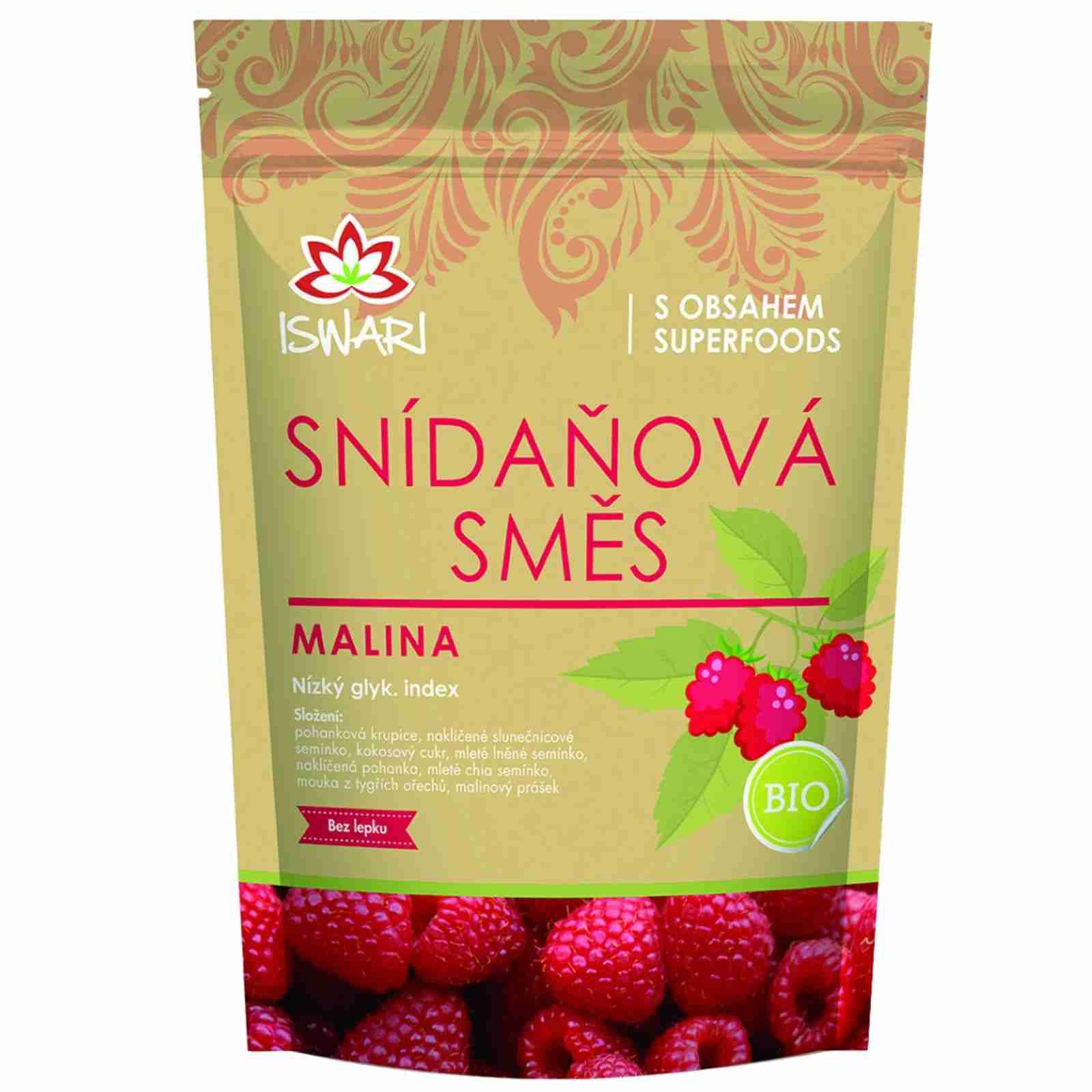 Iswari Bio snídaňová směs - Malina Balení: 300 g