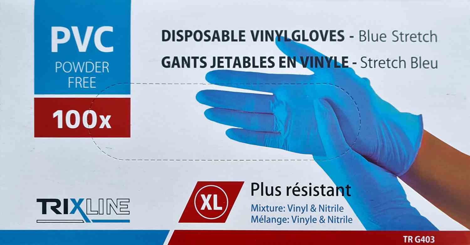 Pharma Activ Rukavice nitril/vinyl bez pudru 100 ks Velikost: XL (šířka dlaně 120mm, délka 240mm)