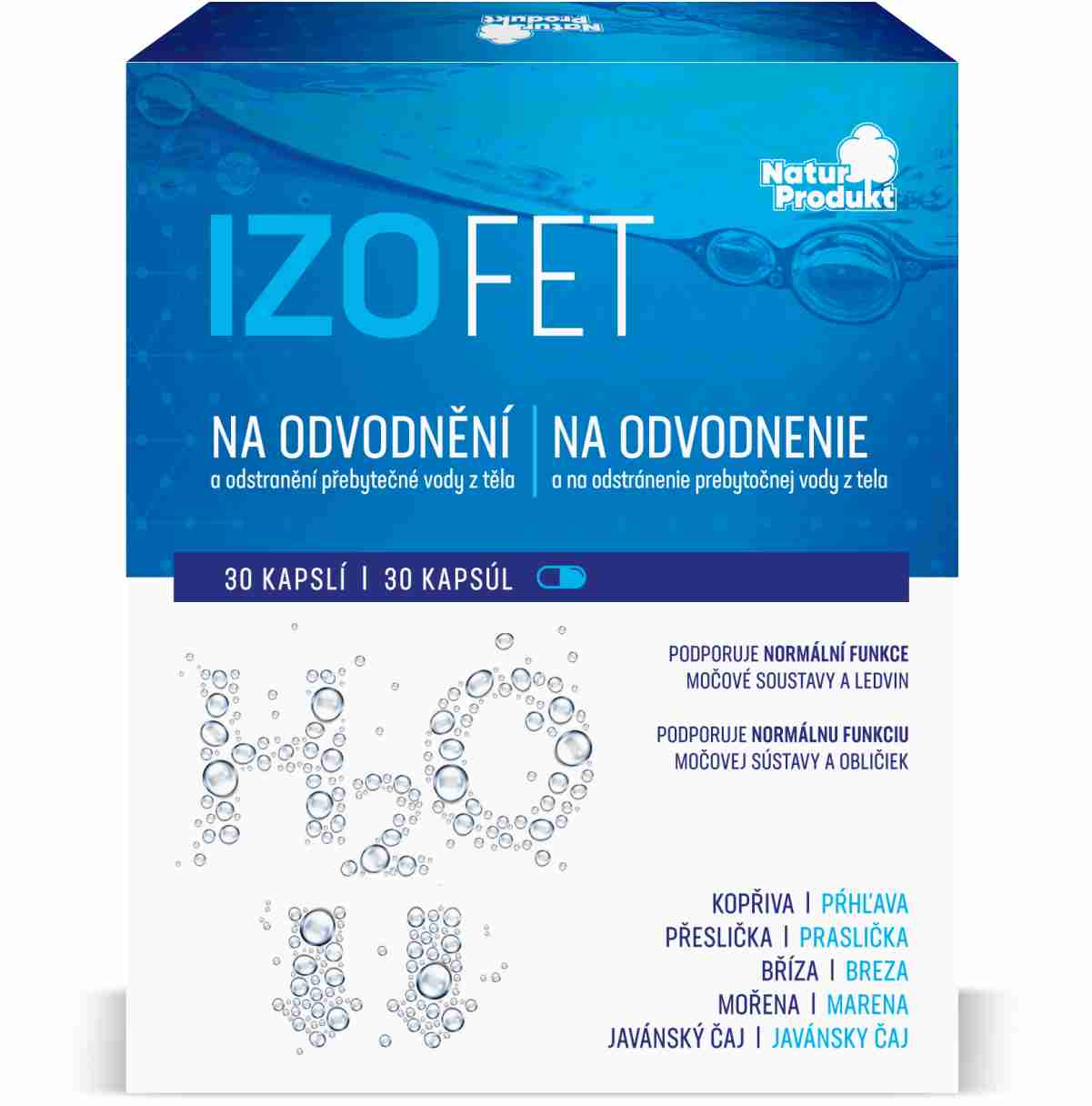 Naturprodukt Izofet na odvodnění 30 kapslí