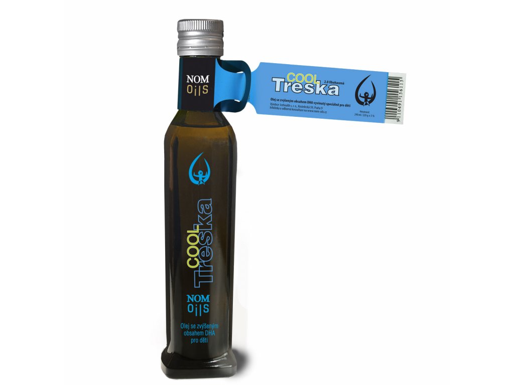 Nom-Oils COOL Treska - speciální olej pro děti 240 ml