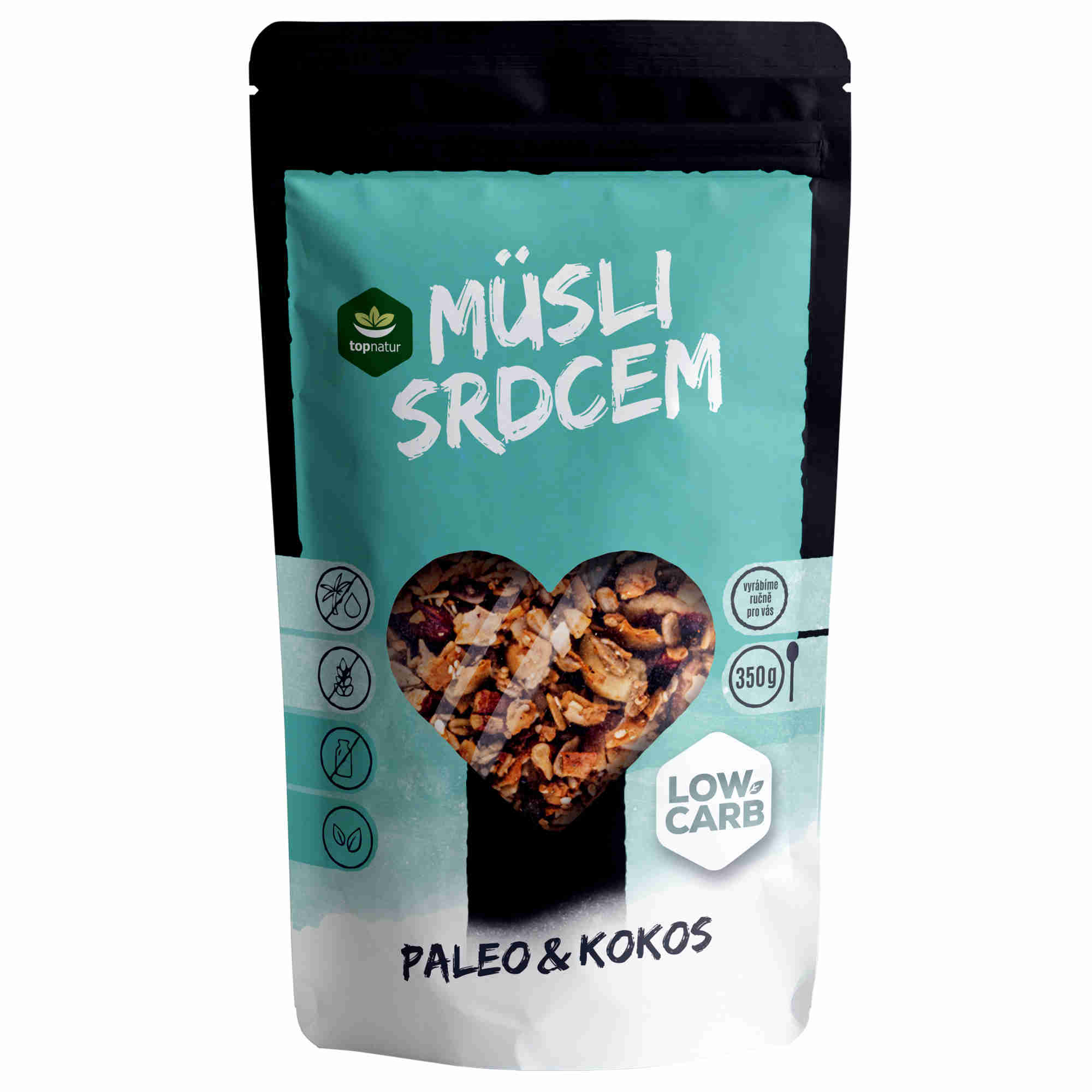 Topnatur Müsli srdcem Paleo&Kokos Low Carb 350 g