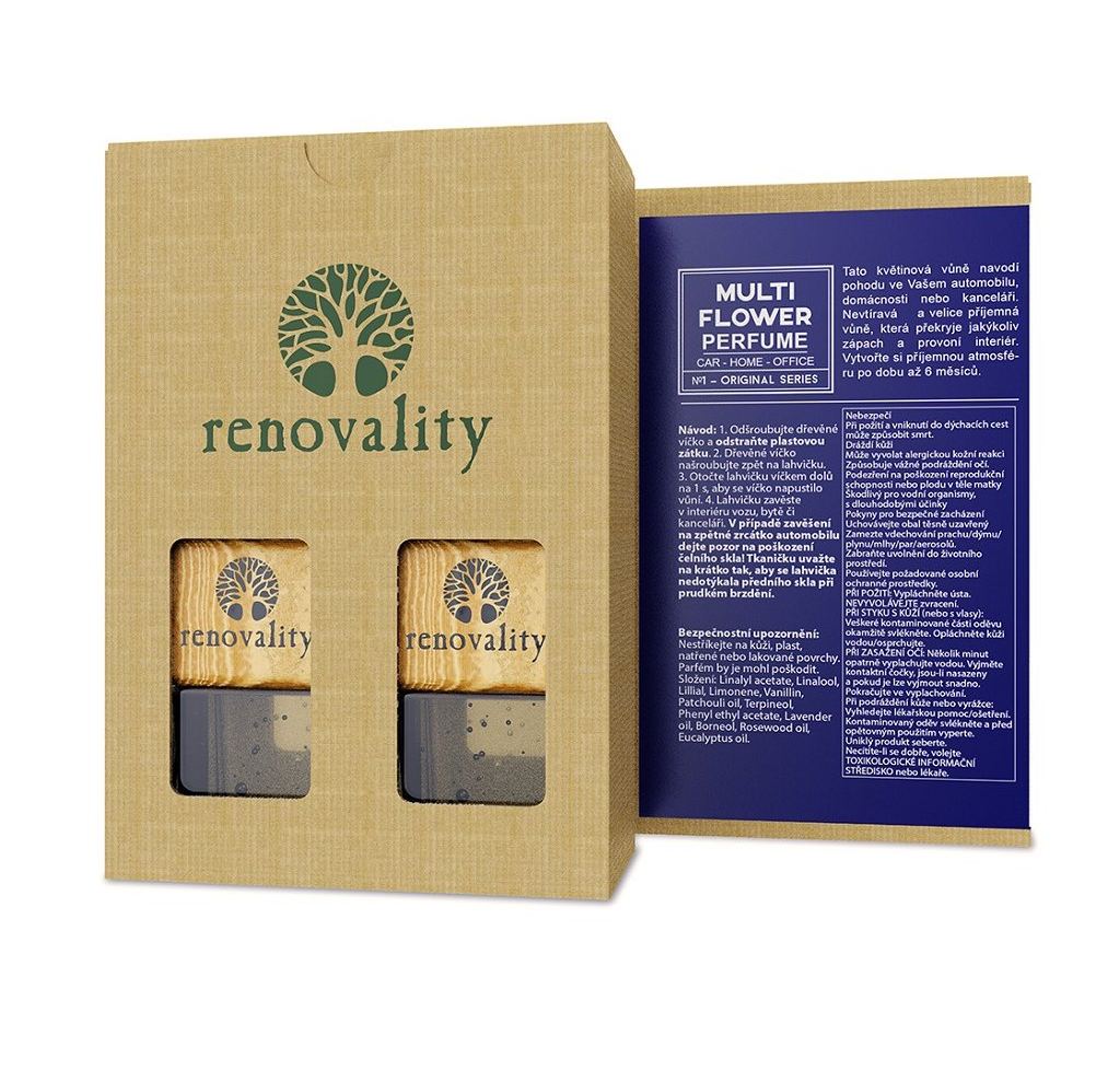 Renovality MULTI FLOWER Perfume Car-Home-Office 2x7 ml