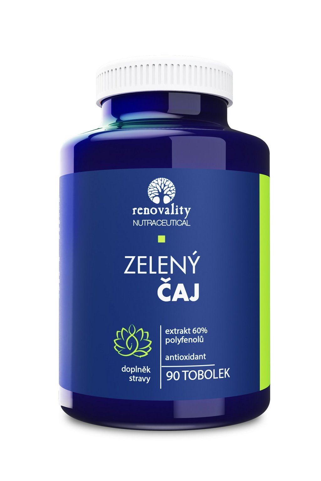 Renovality Zelený čaj - 60% polyfenolů 90 tob.